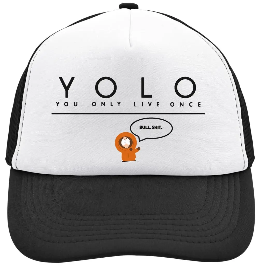 YOLO Kenny Mesh Back Trucker Cap Adjustable Snapback Hat Women Summer Breathable Beach Hats Fit Men Adjustable Cap