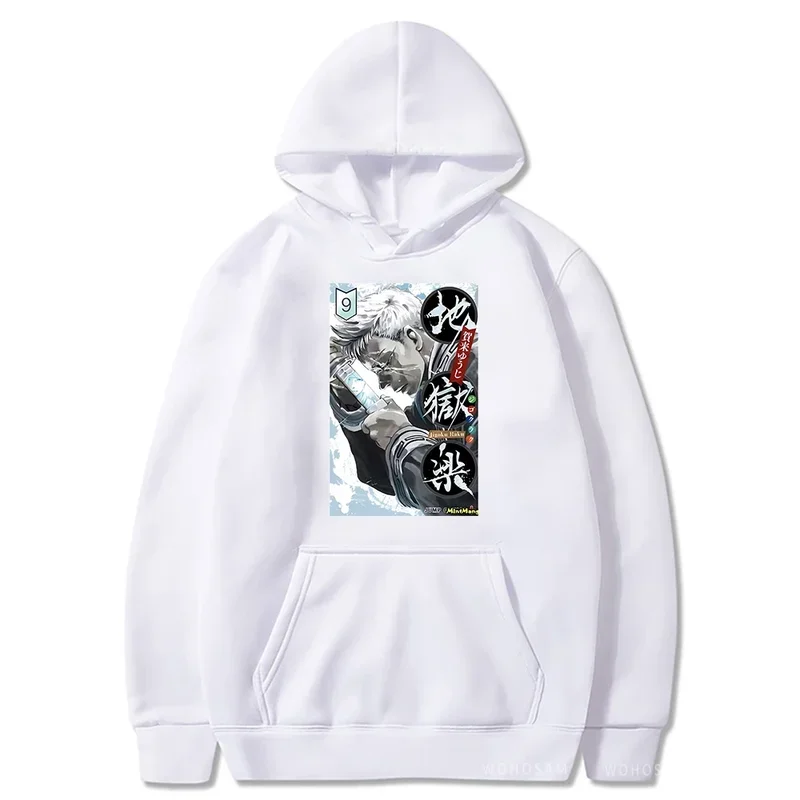 Autumn Shion Yamada Asaemon Helljoy Manga Hoodie Hellparadise Gothic Manga Printed Street Clothing Round Neck Casual Sports Top