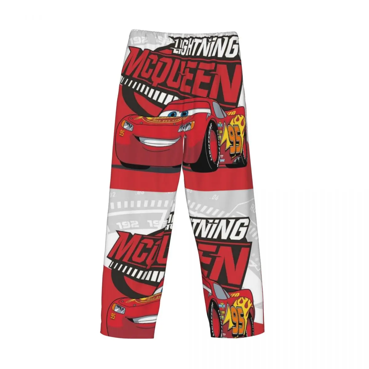 Pantalones de pijama de Mcqueen con estampado personalizado para hombre, ropa de dormir para coches, pantalones de salón para dormir con bolsillos