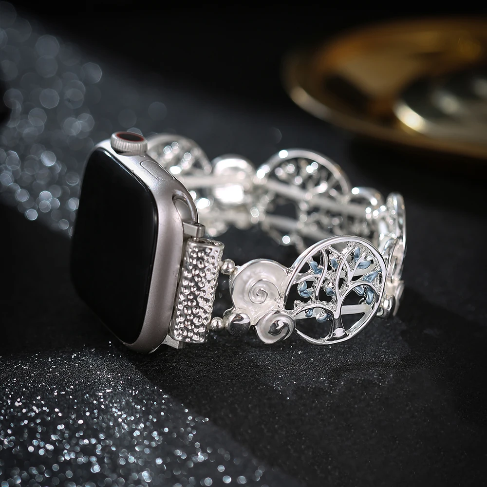 Cinturino elastico da donna per Apple Watch Serie 10 46mm 42mm 9 8 7 6 5 4 3 SE 45mm 41 40 44 38mm Ultra 2 49mm Bracciale a fascia elegante