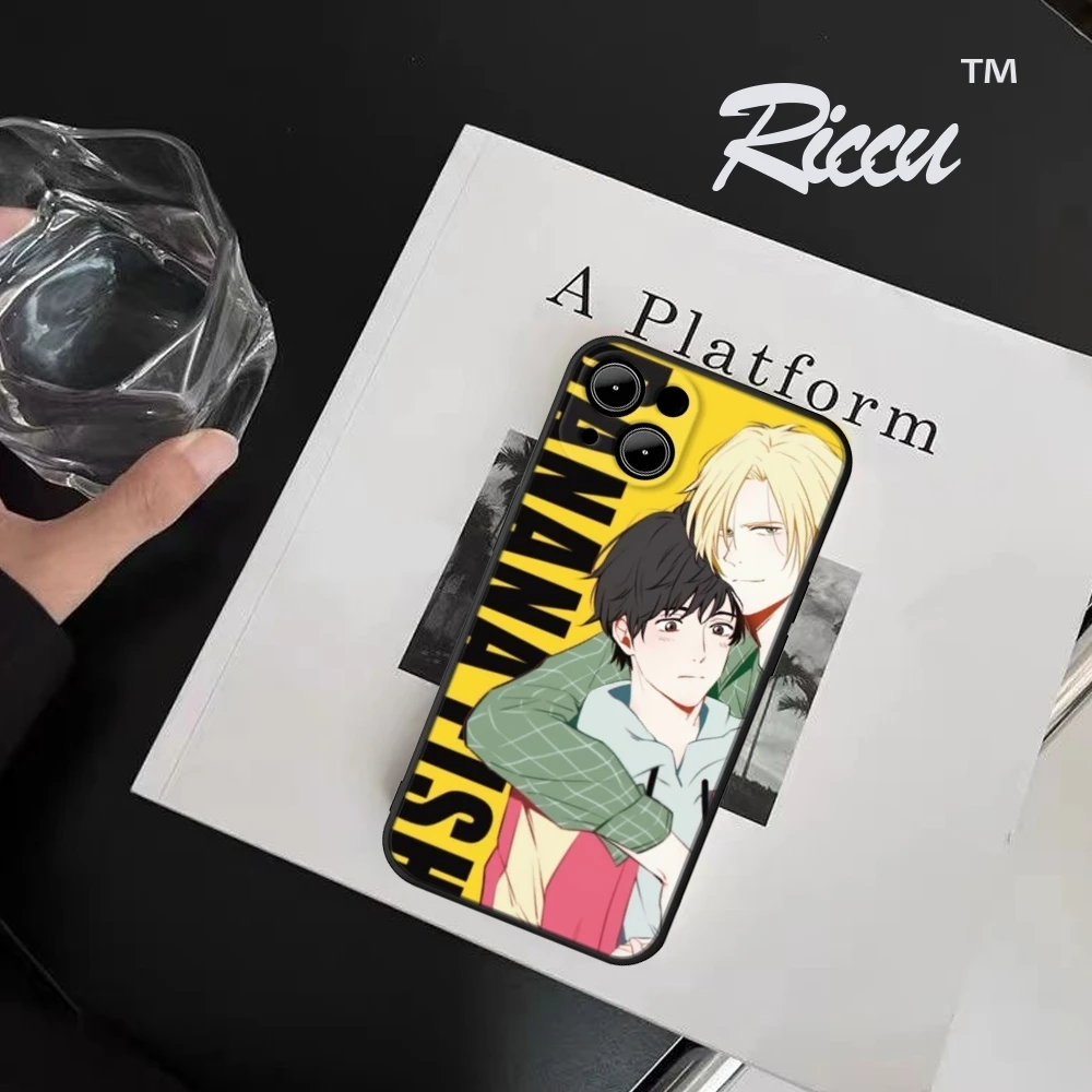 

Banana Fish Phone Case FOR IPhone 15 14 11 12 Pro 8 7 15 Plus 13 Pro MAX XR XS MINI SE 2024 Black Covers