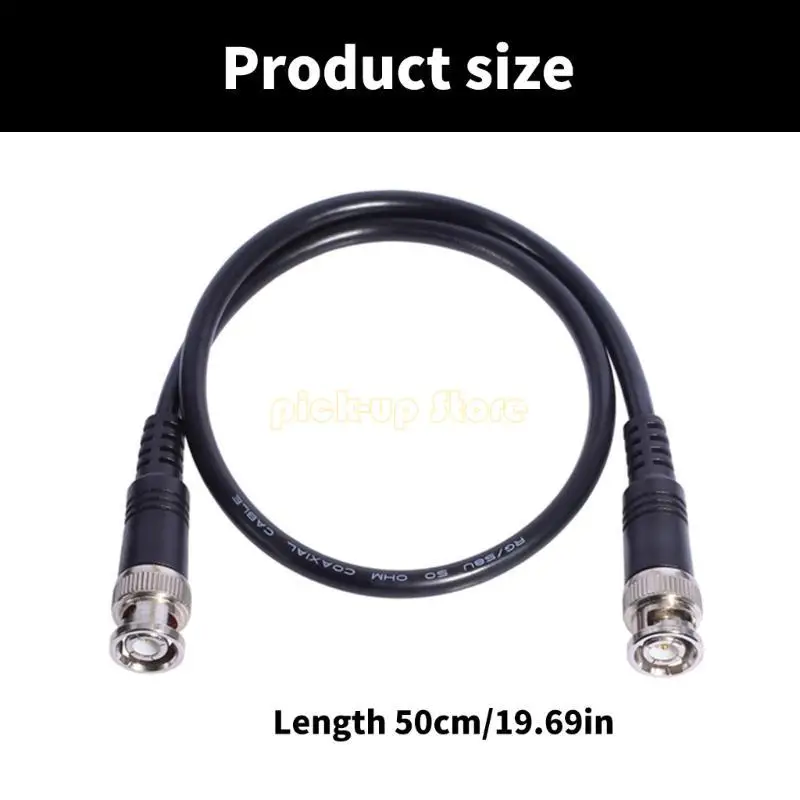Q5WA BNC Male to BNC Male Plug Adapter CCTV Extension Coaxial Line Cable Cable Cable for Security Camera Systems