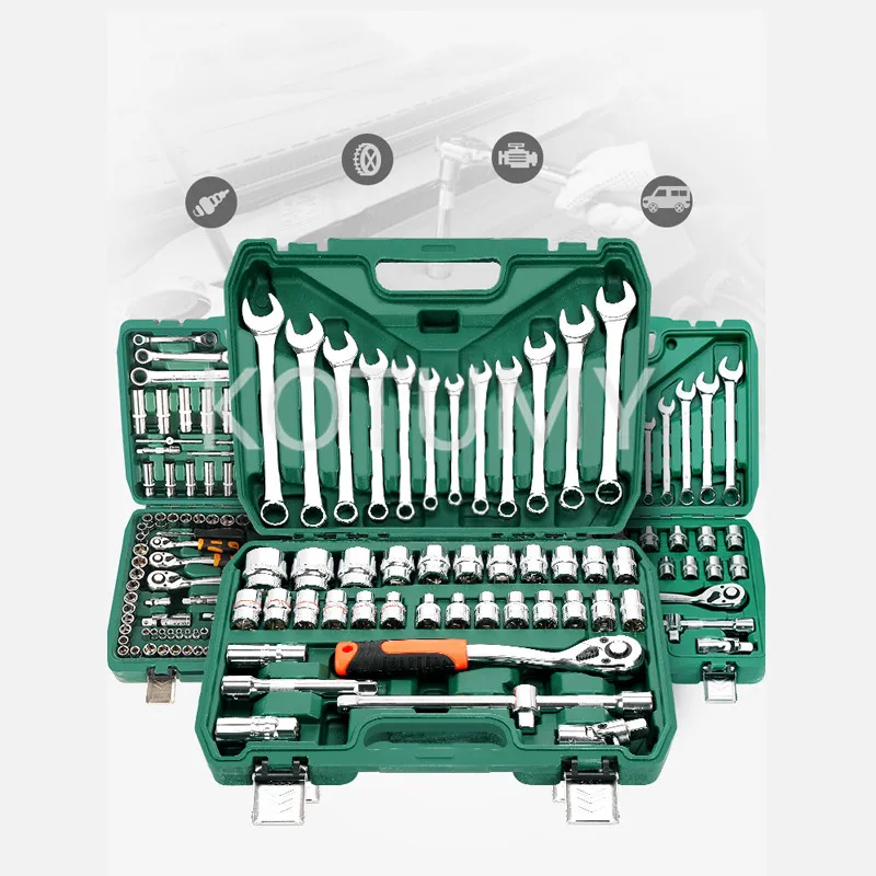 

37-piece Socket Wrench Set High Hardness Anti-rest Polished Processing Combination Universal Car Repair Tool Set