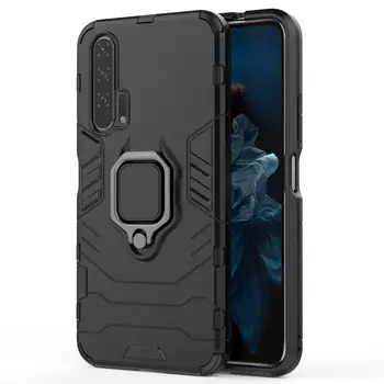 Nárazuvzdorné pouzdro Armor pro Honor 20 20i 20S 10 10i 9A 9N 8X Max 8A Prime 8S 6X Pro Plus Lite Bumper Kovový kroužek Stojan Zadní kryt 10 nejlepší prodej Zadní kryt Honor 6x - №5