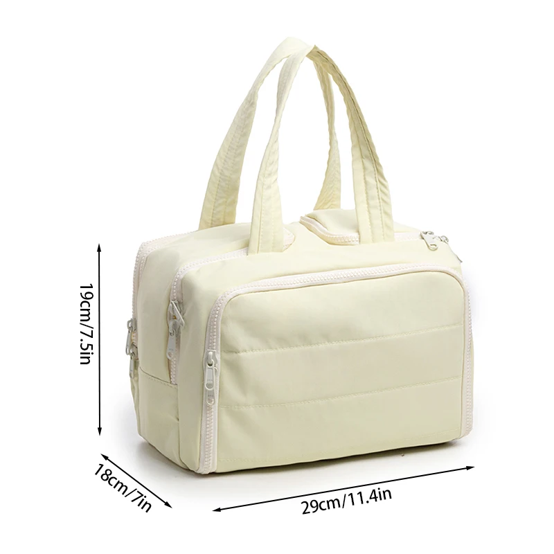 New popular travel toiletries lightweight large wide opening large capacity fluffy makeup bag storage bag