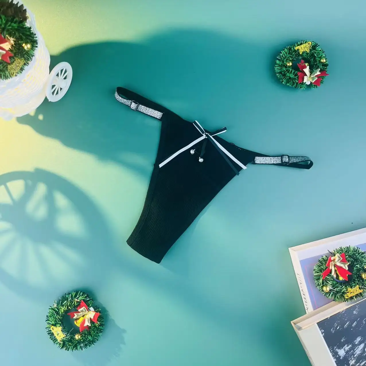 10 pièces [culottes pour femmes] cadeaux de noël d'halloween string de couleur unie mignon dame sous-vêtements en string slips de Lingerie féminine