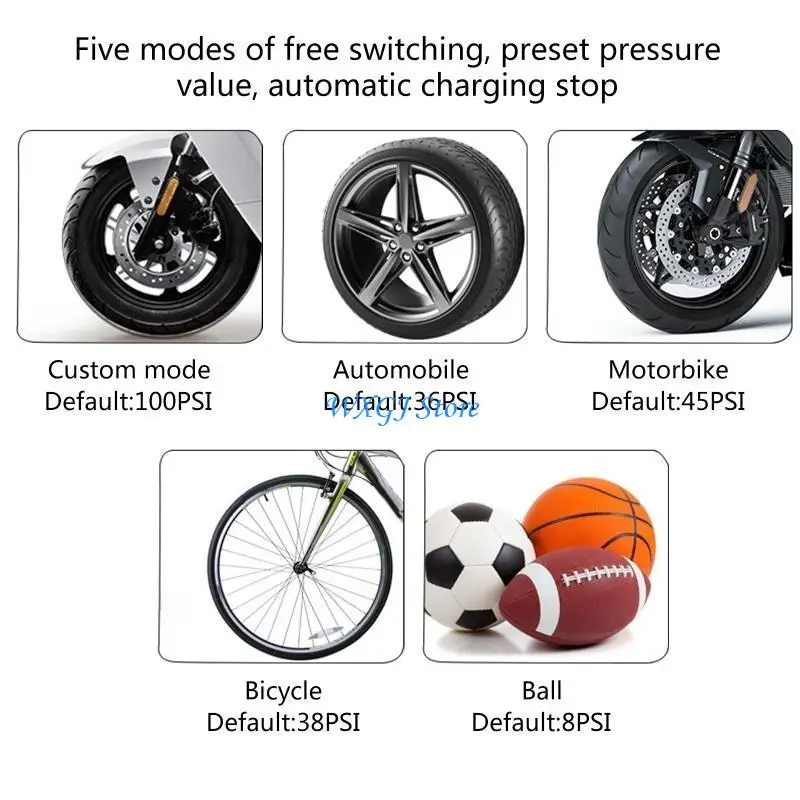 37JE Air Compressor for Smart Digital with LED Light Car Bike Tyre Inflator Elec