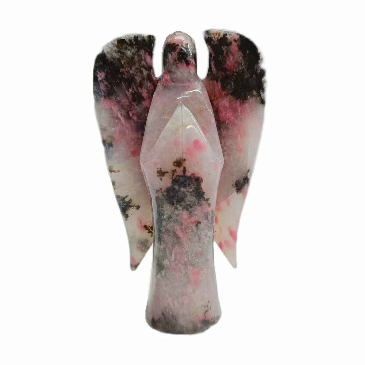 1Pc Customized Hand Made Wholesale High Quality Natural Crystal Rhodonite Angel Hot Selling Stone For Decoration