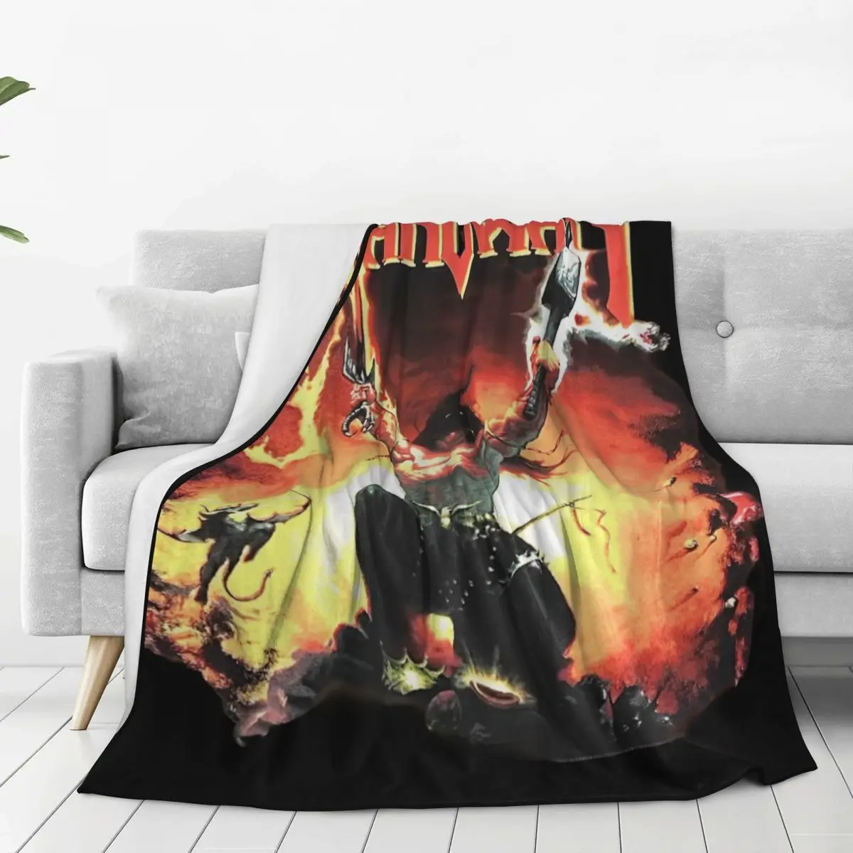 Manowars Heavy Rock Band Blanket Multiple Sizes Soft and Lightweight Throw Blankets for Couch Sofa and Bed