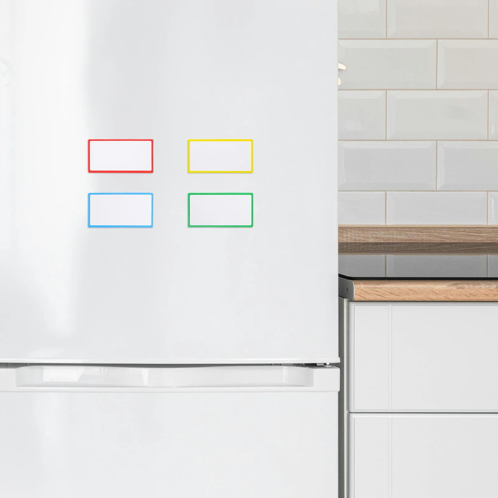 

8Pcs Magnetic Dry Erase Name Tags Reusable Writable Labels for Refrigerator Office Classroom Erasable Magnetic Labels