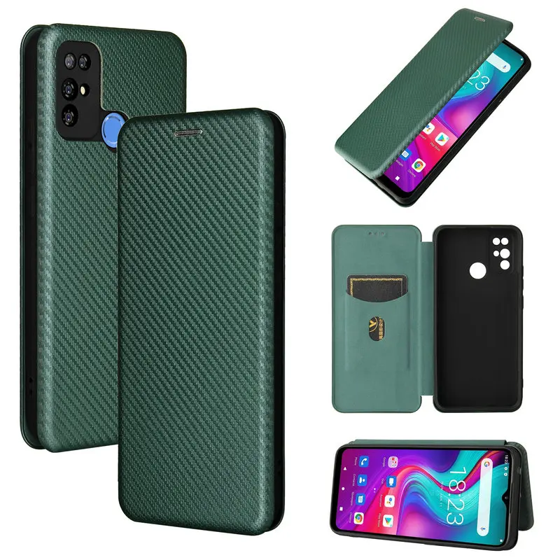 For Doogee X96 Pro X97 Carbon Fiber Skin Leather Case Book Bumper Magnet Cover For Doogee X97 X95 N30 N20 S86 S59 N40 Pro Bags