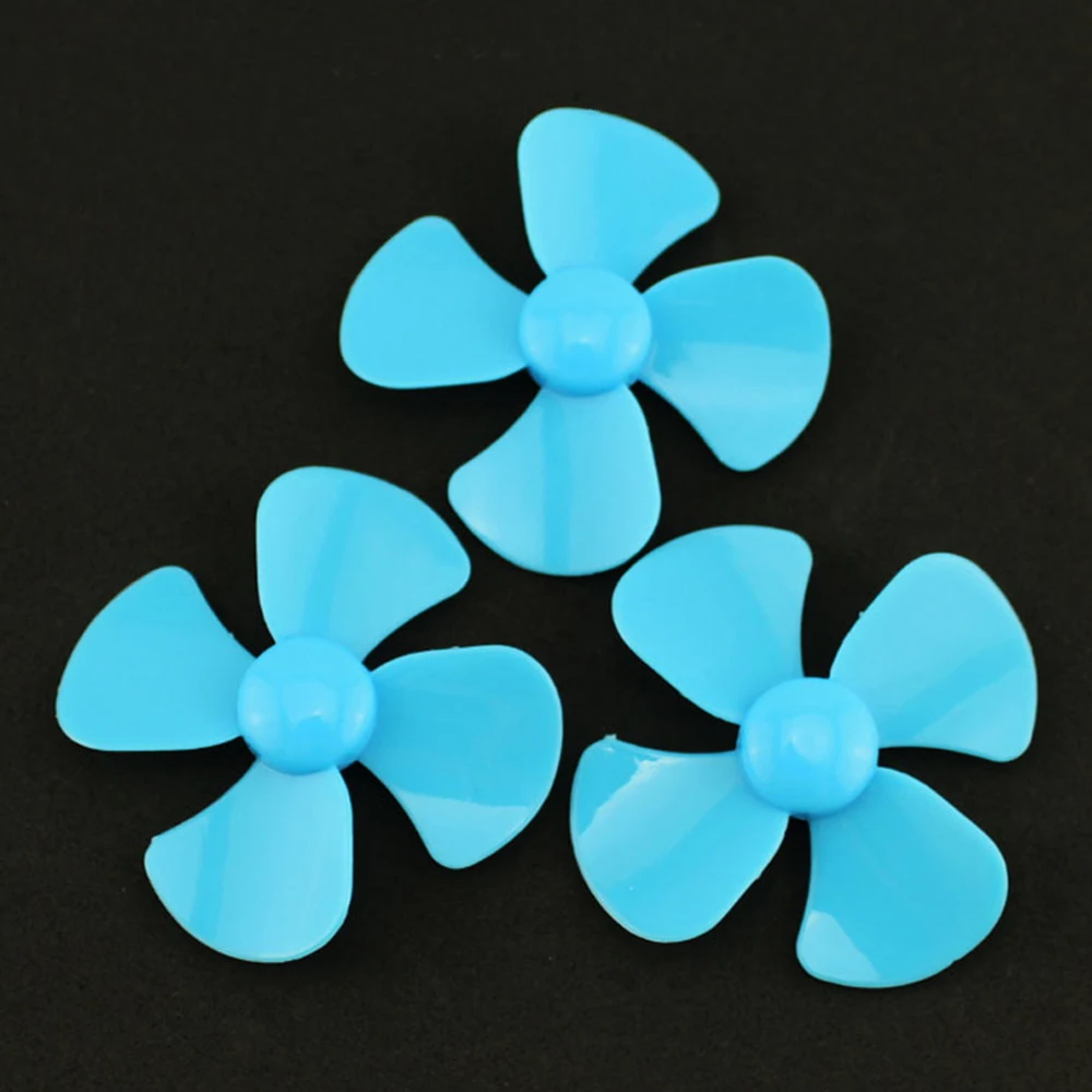 10Pcs 60MM 4-blade Propeller Fan Blade Fit 2MM Shaft Motor for Model Making Wind Car Small Fan Underwater Robot DIY Helicopter