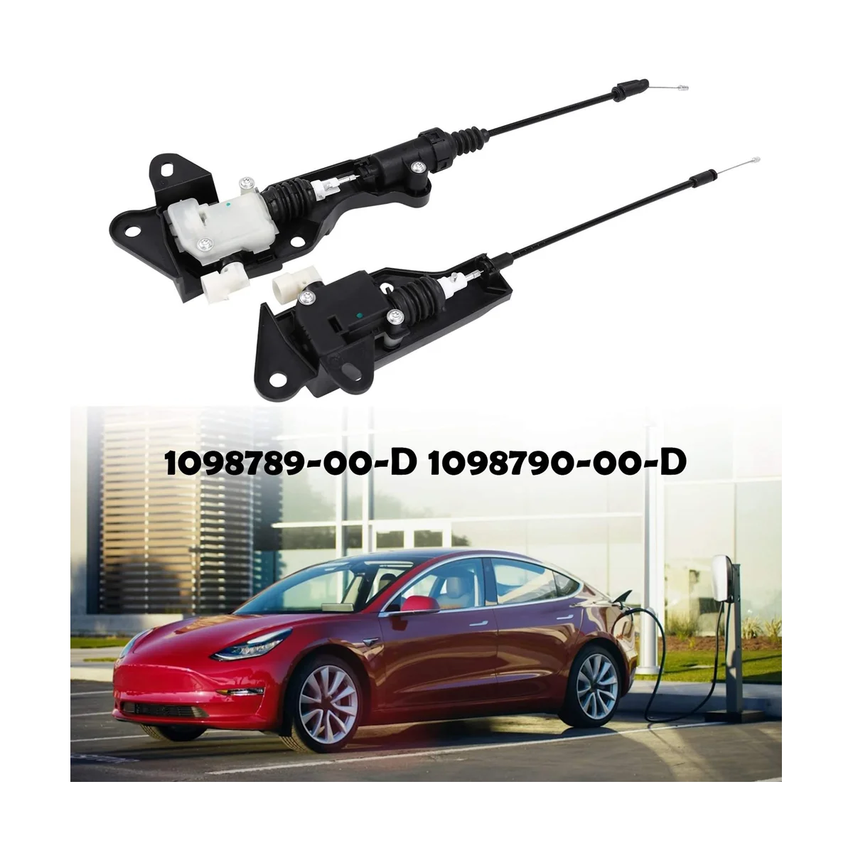 

Secondary Release Hood Lock Front Hood Front Lock Actuator Automotive for Tesla Model 3 1098789-00-D