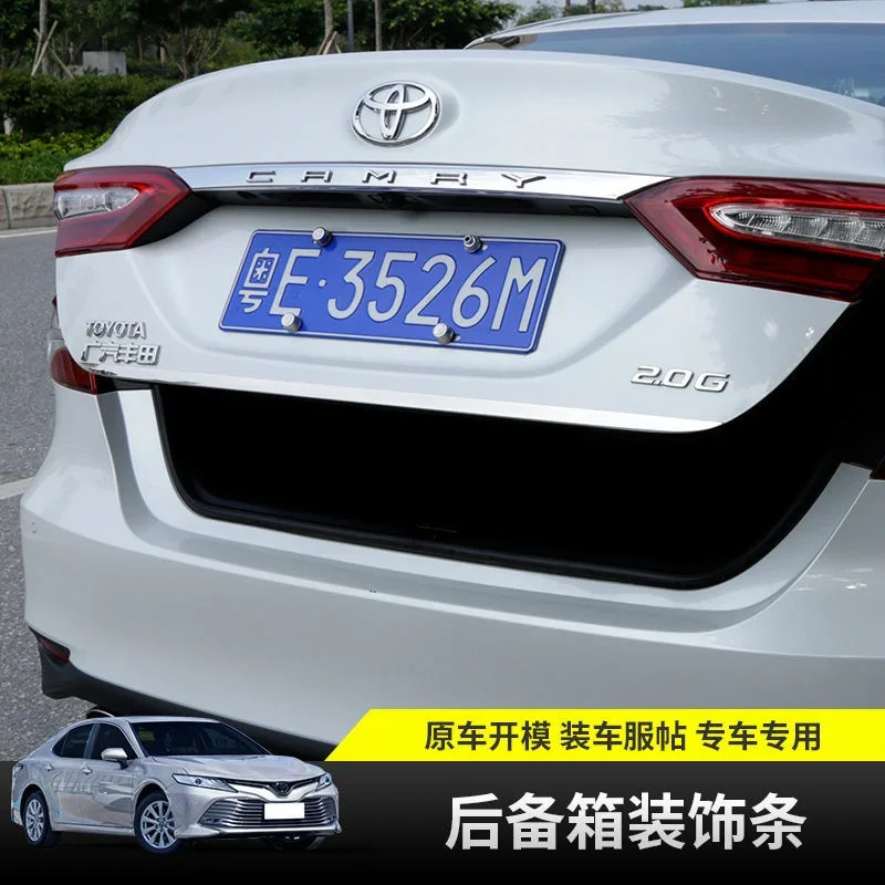 For Toyota Camry2012 2013 2014 2015 2016 2017 2018Rear Boot Door Trunk Cover Trim Tailgate Garnish Molding Strip Car Accessories