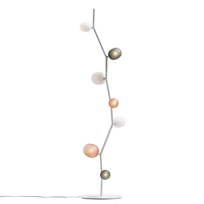 

Digital glass molecule bedside desk lamp, bedroom living room exhibition hall cafe floor lamp