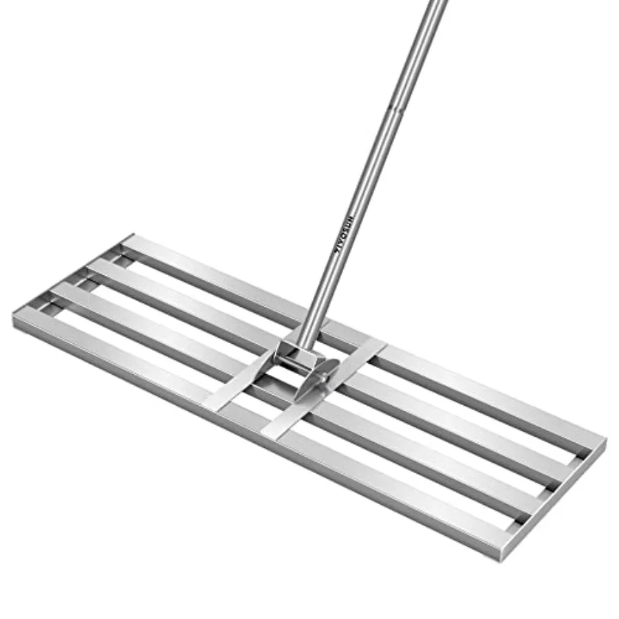 

30" Lawn Leveling Rake 30" x 10" x 78" Heavy-Duty Stainless Steel Lawn Leveler with 7FT Adjuatble Long Handle for High Effect M