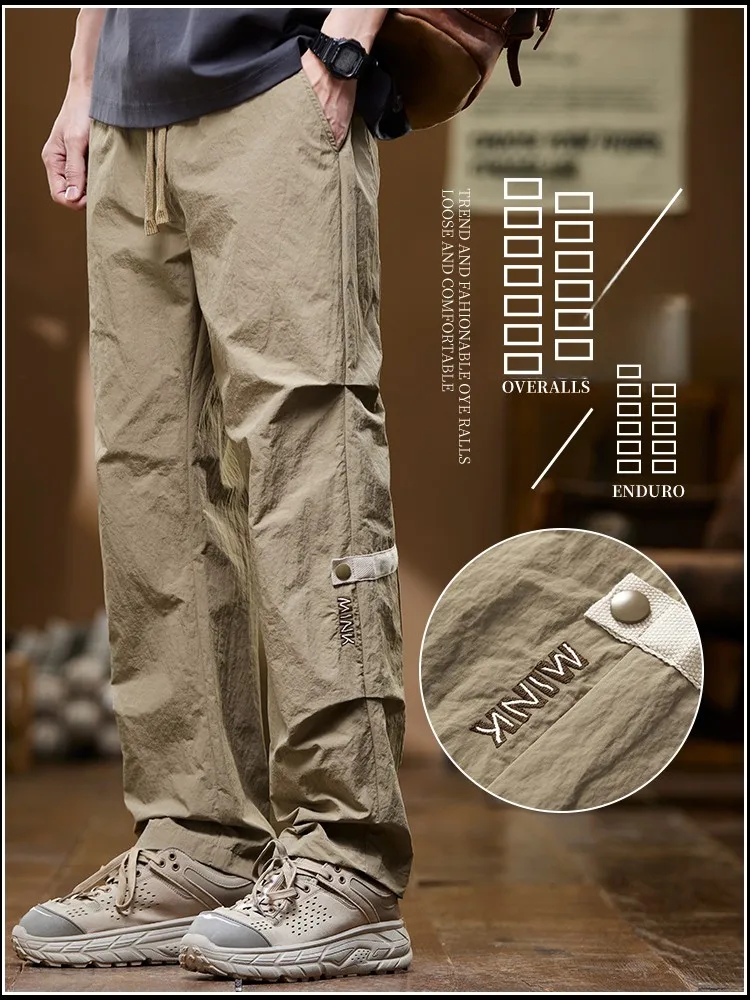 

Retro American Paratrooper Pants Men's Autumn Trendy Outdoor Loose Workwear Trousers Spring Autumn 2024 New Sle Casual Pants
