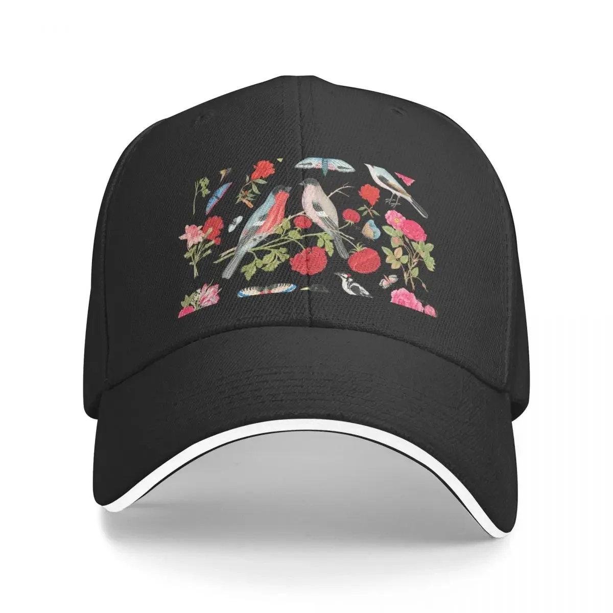 

Birds and flowers Baseball Cap Ball Cap Sun Cap Men Hats Women's