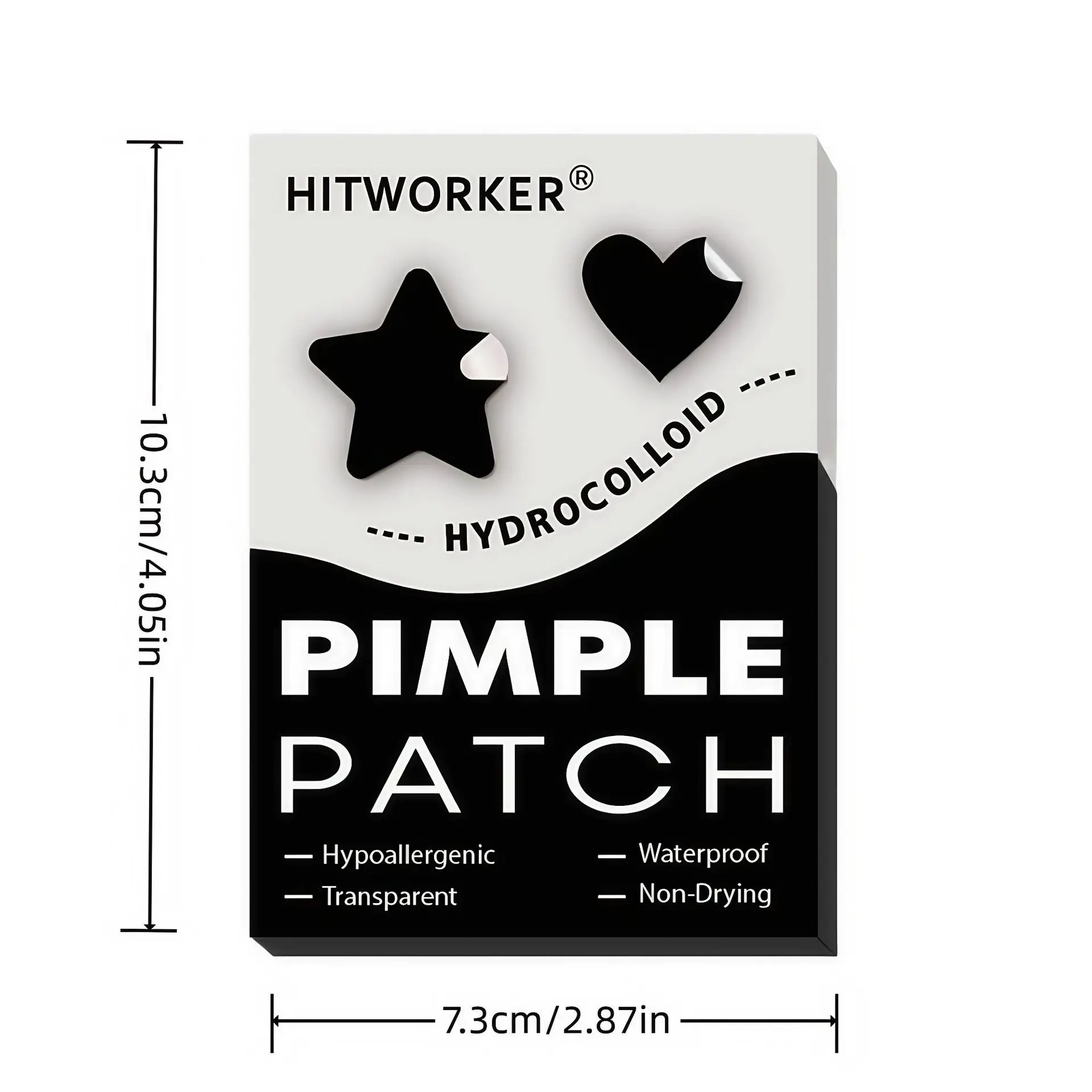 400/200 pieces/box of black star shaped hydrocolloid acne patch, alcohol free, gentle and non irritating absorption acne patch image 6