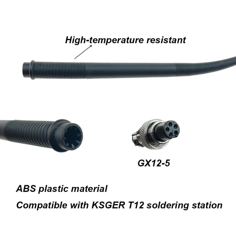 S1 Soldering Handle 5-Core Wiring For KSGER T12 Soldering Iron Station High Temperature Resistant Silicone Handle STM32