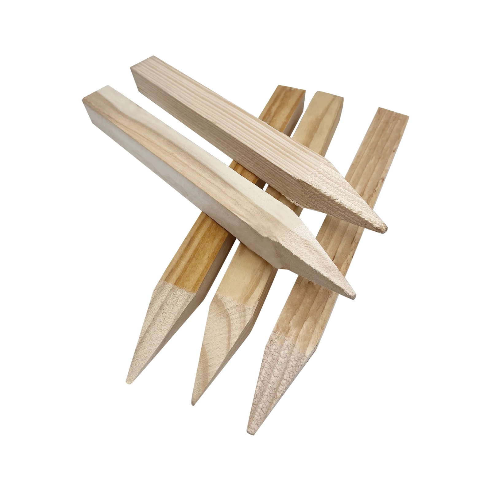 5PCS 29cm Survey Wood Stakes For Construction Surveying Pipelines Or Utilit Hardwood Hubs Pine Pencil Sharpened Boundary