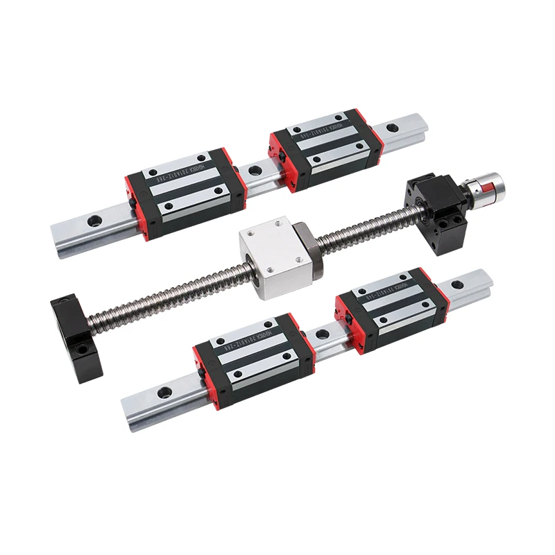 HLTNC high quality 3 sets china linear guide  hgr20+HGH20CA+ ball screw SFU1605-350 800 1120mm + BK/BF12+shaft couplers