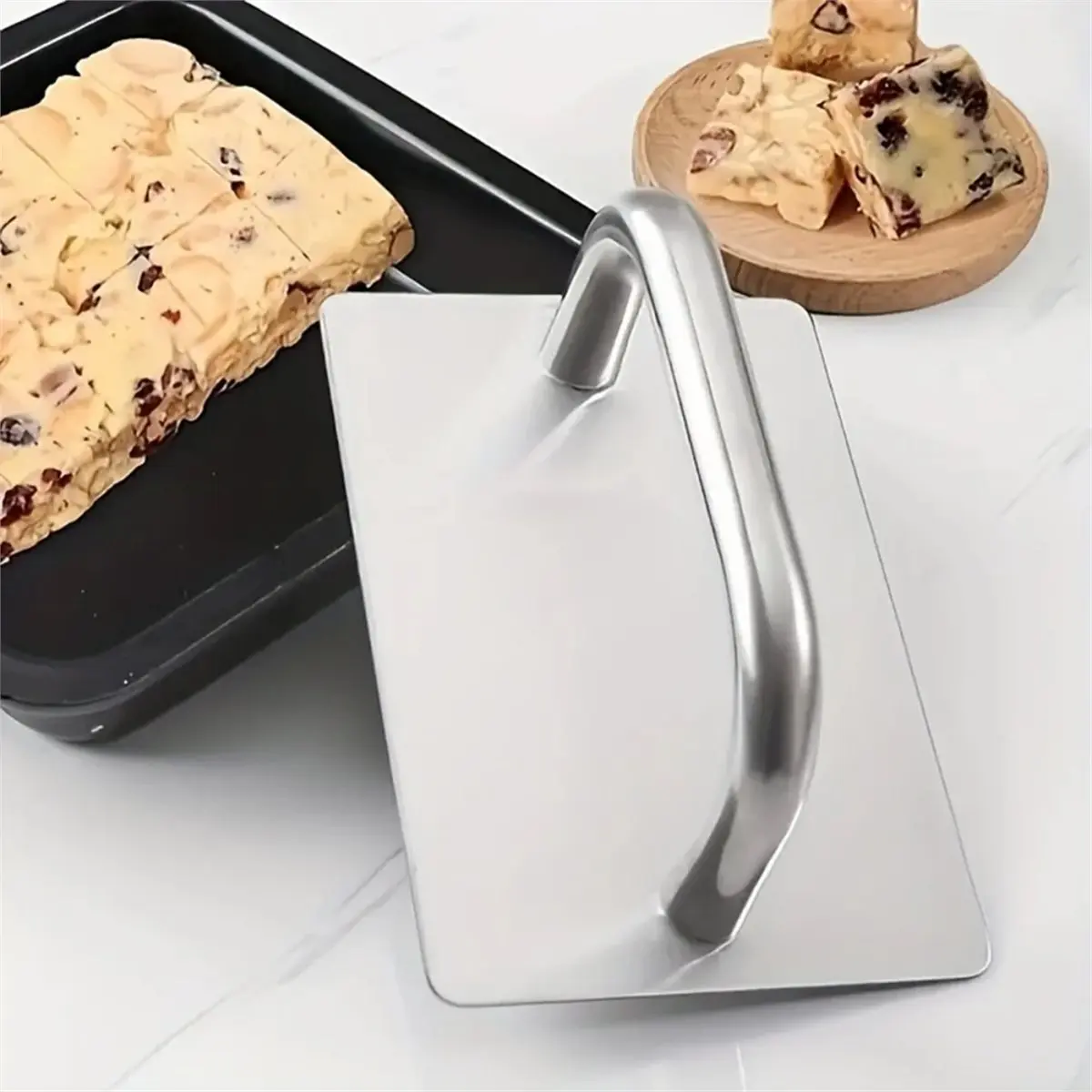 2026 New Tool 1pc Stainless Steel Burger Dough with Handle Kitchen Baking Tool for Pastries Pies Kitchen Accessories