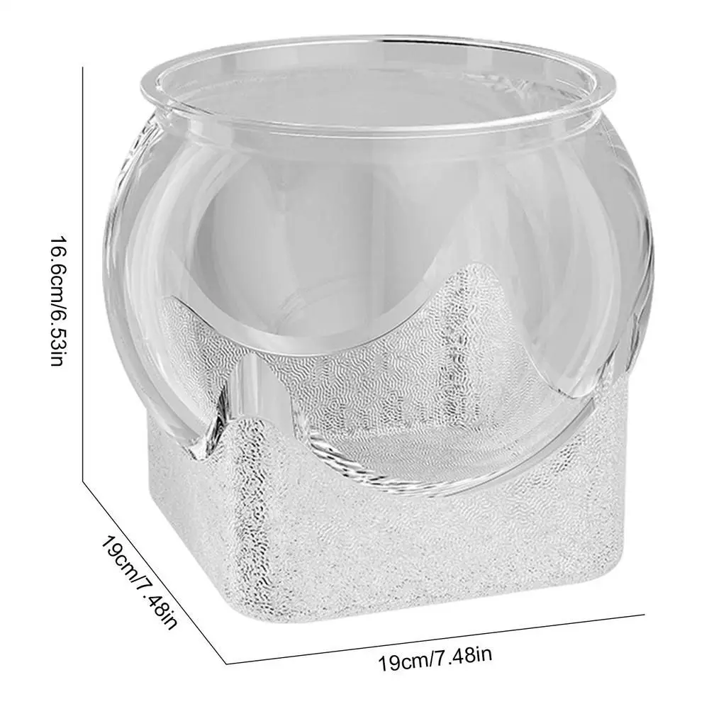New Clear Fish Tank Round Resistant Falling Desktop Aquarium Durable Enhance Viewing Experience Ornamental Fish Decor