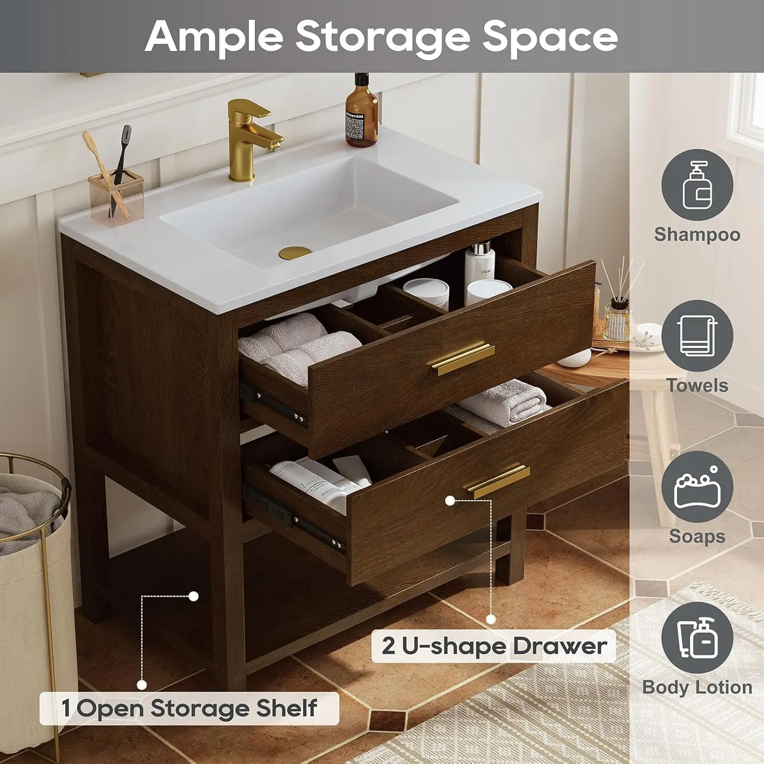 30" Farmhouse Vanity Sink 4