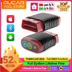 Thinkcar BD6 OBD2 Scanner Full System Diagnostic Tool 5 Reset Lifetime Free Wireless Car Code Reader For Android Iphone VS BT200