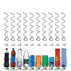 5 Grids Beverage bottle Drink  piral Spring 17.7 Inches Length OD 66MM  Wire 4mm Vending Machine Motors 2PCS Black Metal Spring