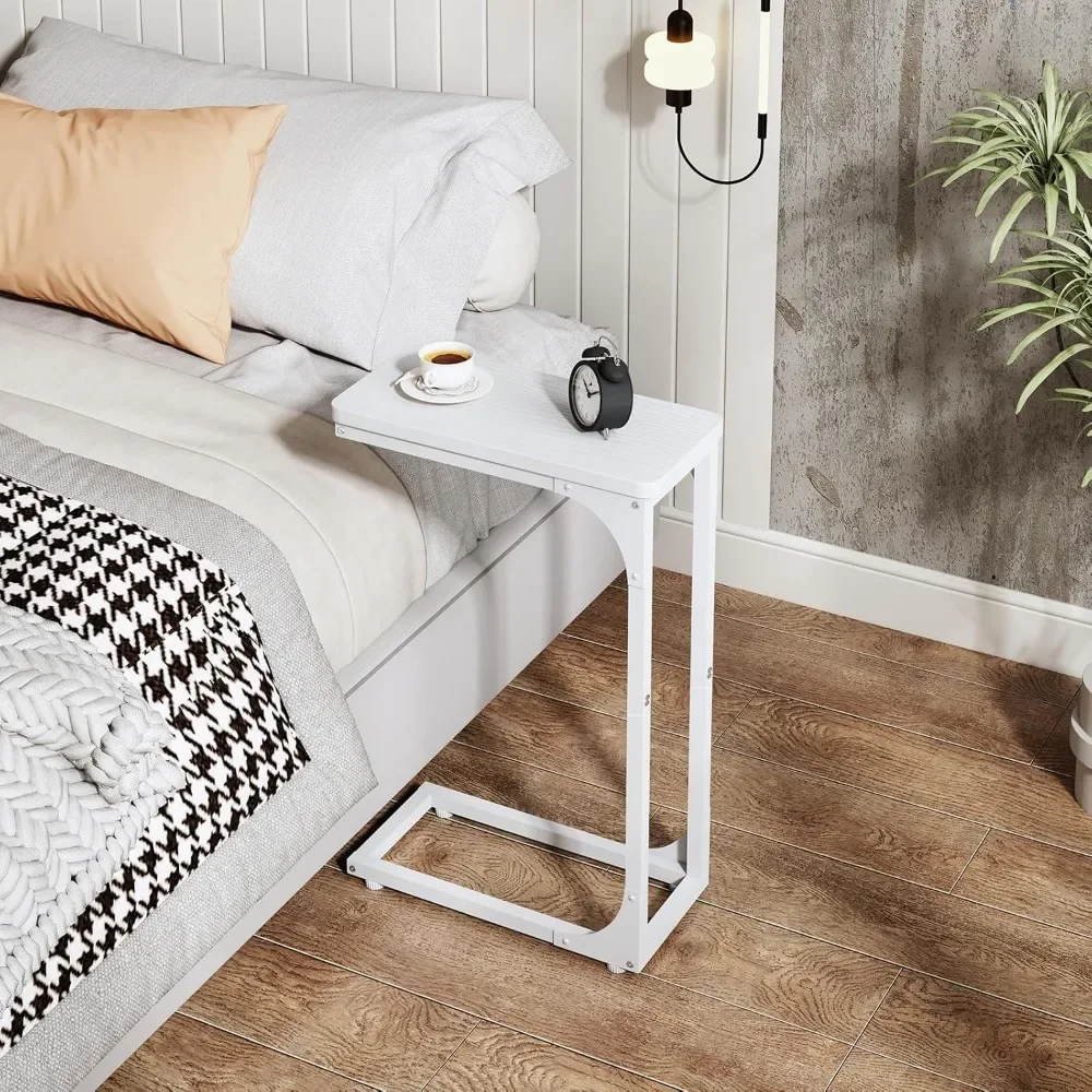 

Narrow C Shaped Side Table Set of 2 Living Room Sets Slim Couch Tray Tables Skinny Thin Small Modern 7 inch Width