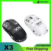 Attack Shark X3/X6 Wireless Mouse 3- Mode Bluetooth PAW3395 Sensor Low Latency Gaming Mouse Lightweight Ergonomic PC Accessories