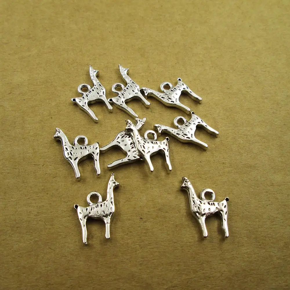 

45pcs 12*16mm mini Grass Mud Horse Charms DIY Charms Pendants DIY necklace/ bracelets charms antique silver tone