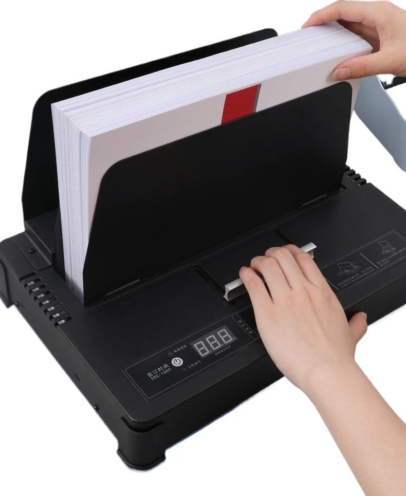 Small wireless binding machine, hot-melt document binding machine, electric punch-free, fully automatic