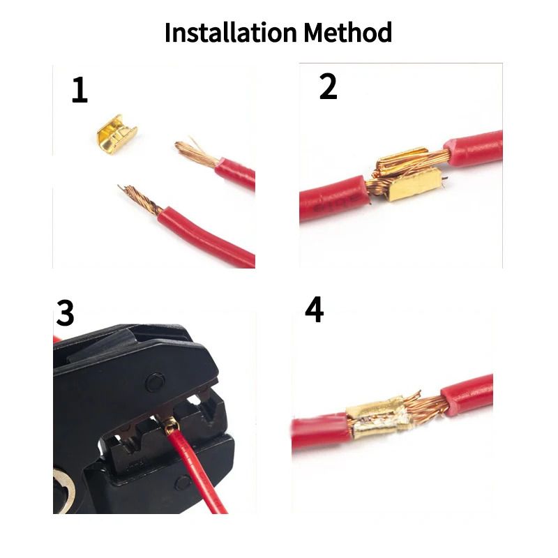 DJ454 0.5-6.0mm2 U-Shaped Copper Wire Crimps Terminal Cold Pressing Connectors Cable Lug For Wire Tab Termina