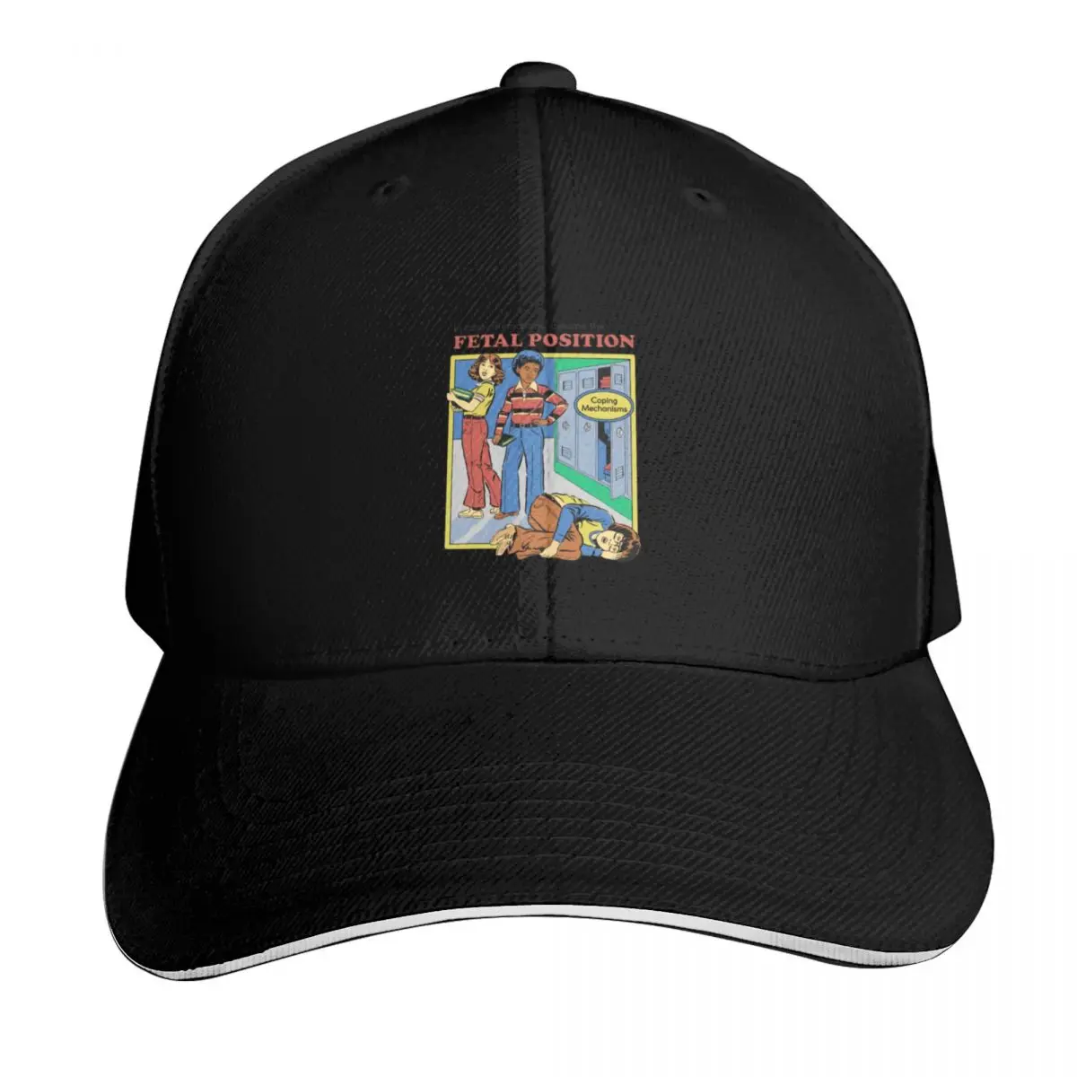 Assume the Fetal Position Baseball Cap Strapback Dad Hat Six Panel Structured Crown Sun Protection UPF 50+