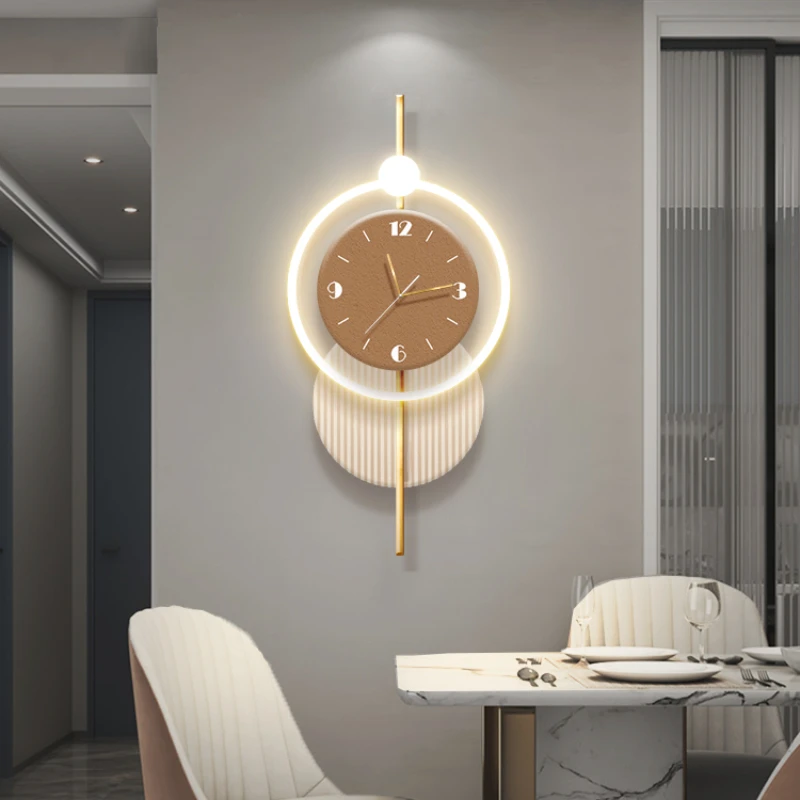 Nordic Living Room Creative Clock Murals Painting Restaurant Luminescent Silent Clock Modern Design Clock Home Decoration