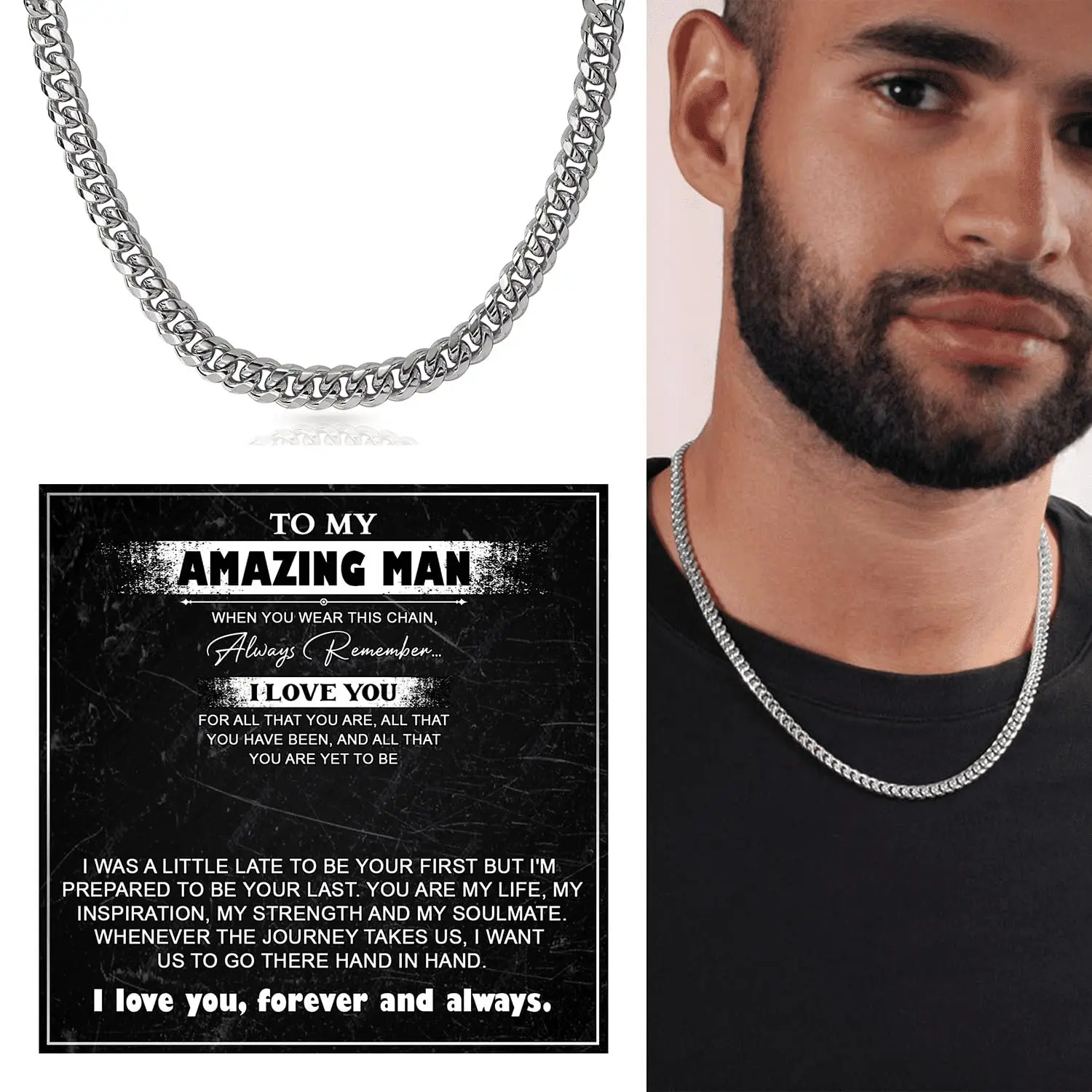 إلى رجل الكوبية سلسلة قلادة الزوج من زوجة صديقها رجل خطيقة القلائد له هدايا عيد ميلاد