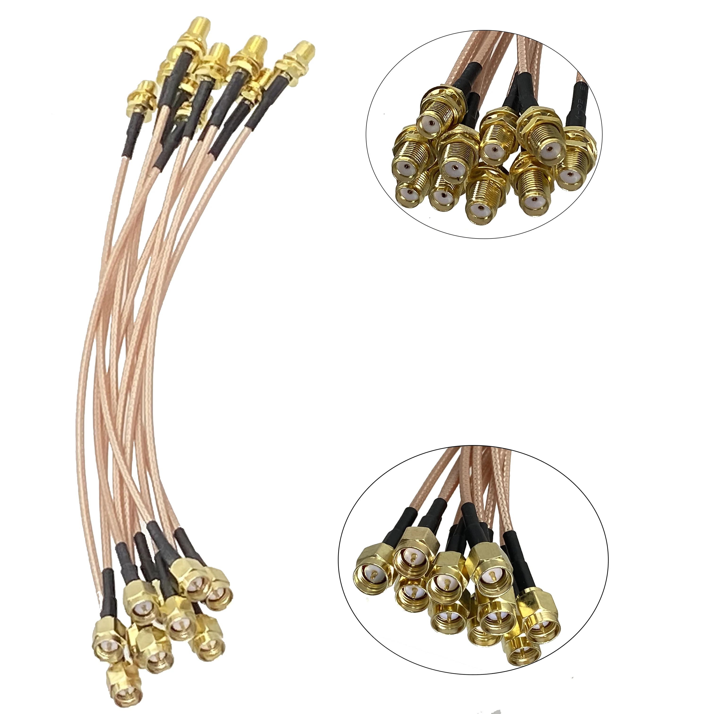 5-10Pcs RG316 SMA Male Plug to SMA Female Jack Bulkhead Nut Connector RF Pigtail Coax Jumper Cable 4inch~10FT