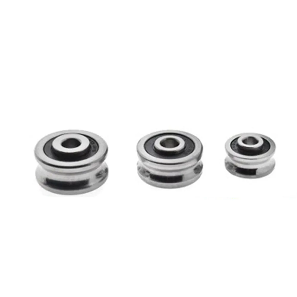 Lot de 5 rouleaux de guidage à gorge en U en acier avec roulement à billes SG10 SG15 SG20 SG25 SG66