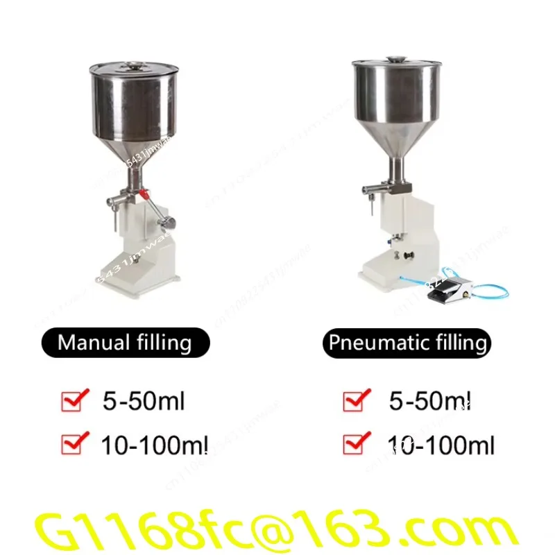 A03 10-100ml Manual Honey Spoon Machine High Quality Small Semi-Automatic Juice Oil Filler 10L Beverage Product Carton