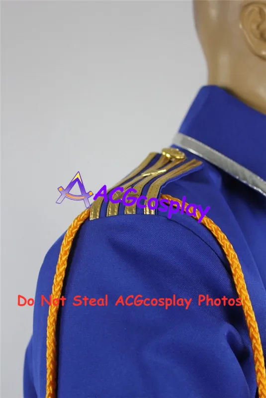 

Royal Blue Fullmetal Alchemist Roy Mustang Cosplay Costume with Collar Pin and Gloves