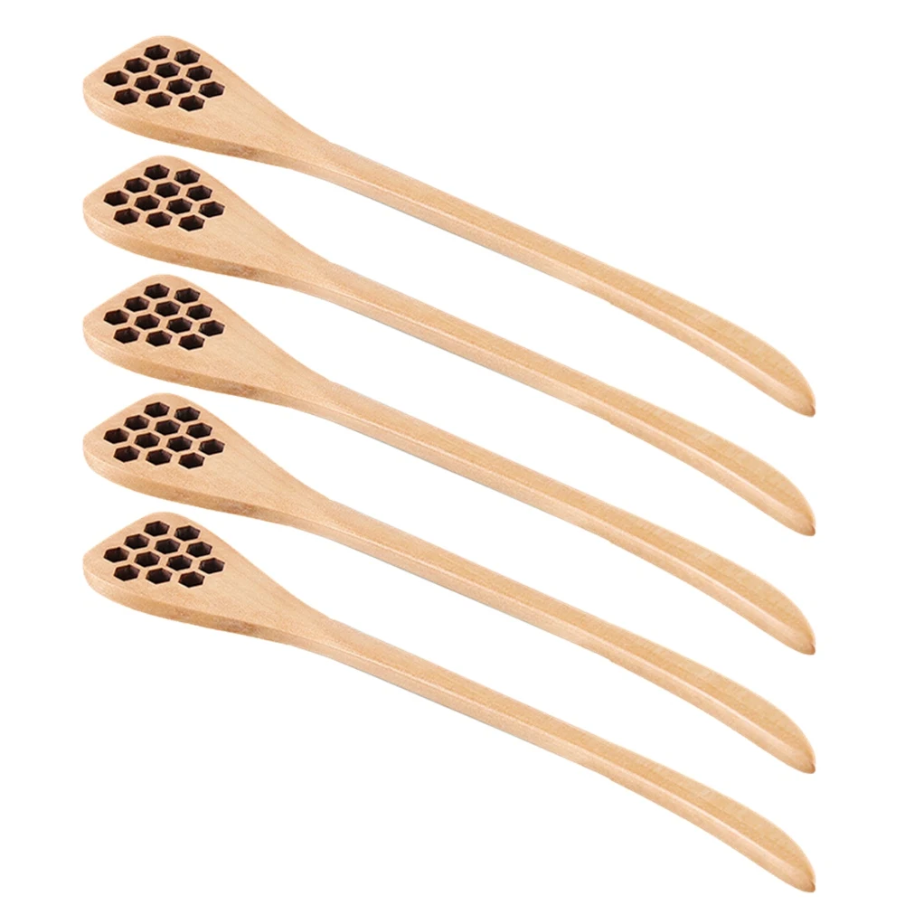 Wooden Stirring Spoon H-Oney Spoon Honeycomb, Honey Spoon, Stirring Stick Spoon, Hand Mixer D