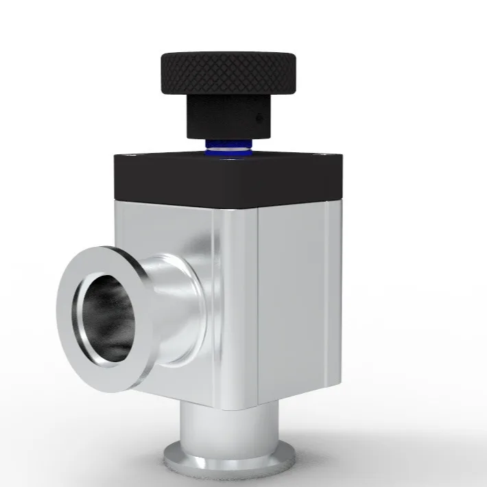 High vacuum manual baffle angle valve vacuum cavity KF16/KF25/KF40/KF50 high efficiency