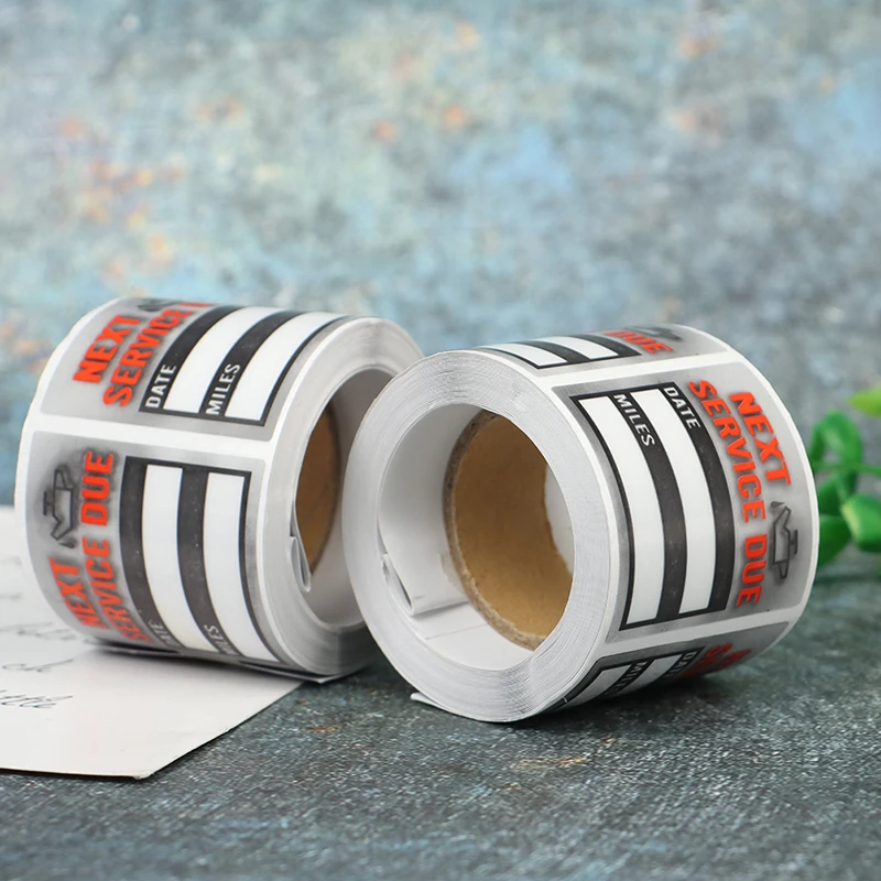 100pcs/roll Oil Change/Service Reminder Stickers Window Sticker  Car Sticker
