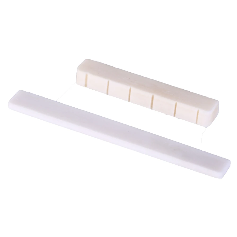 White Guitar Parts 6 String Classical Guitar Bone Bridge And Nut Set