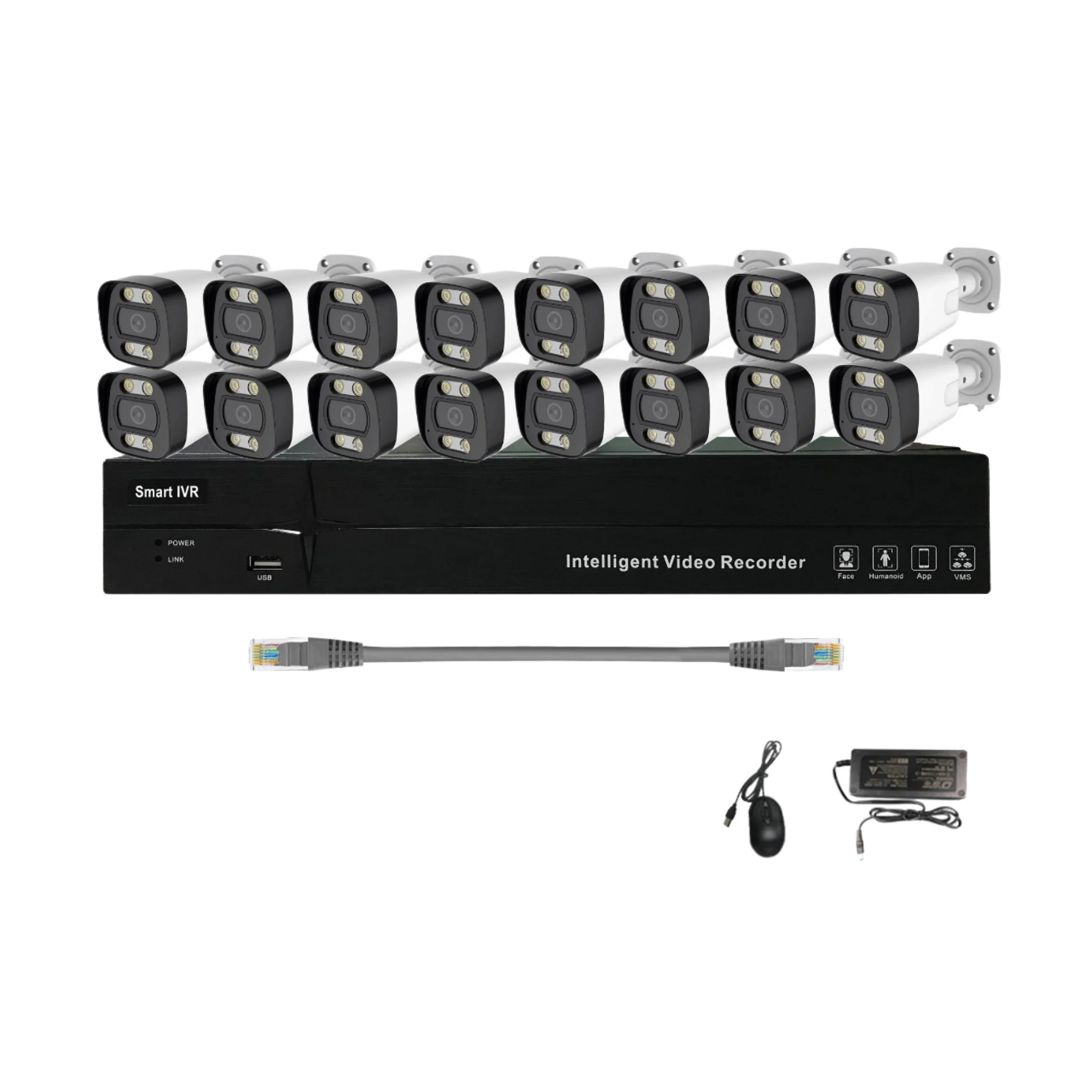 16 قناة 4K CCTV نظام الأمن 8MP كاميرات IP مجموعة اللون للرؤية الليلية IP66 رصاصة كاميرا شبكة مراقبة AI POE NVR كيت مع الصوت #3