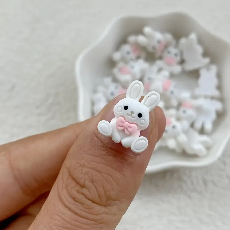 

10/20 Pcs Cute Mini Resin Bunny Miniatures, Tiny Rabbit Figures for DIY Micro Fairy Garden Landscape Crafts Decoration Supplies