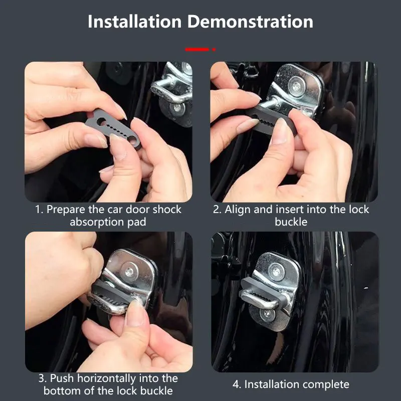 Amortecedor de Porta de Carro em Silicone Universal, Almofada Antivibração e Anticolisão, Redutor de Ruído e Amortecedor de Impacto